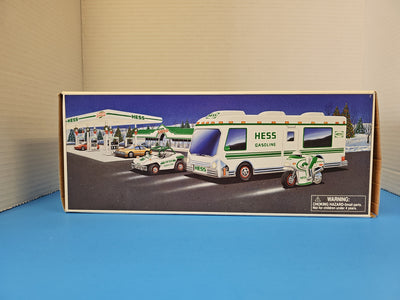 1998 HESS RECREATION VAN WITH DUNE BUGGY AND MOTORCYCLE