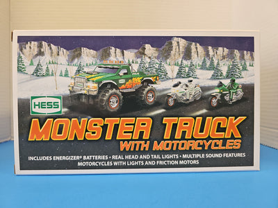 2007 HESS MONSTER TRUCK WITH MOTORCYCLES