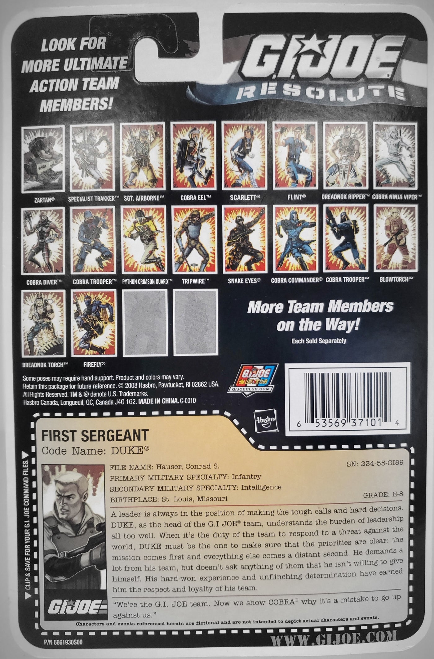First Sergeant Duke Action Figure